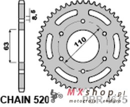 PBR ZĘBATKA TYLNA 4675 43 C45 KTM 125/200 DUKE '14-18, 390 DUKE/RC '13-18 (JTR890.43) (ŁAŃC. 520)