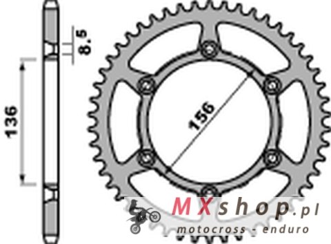 PBR ZĘBATKA TYLNA 820 53 C45 HUSQVARNA SM/SMS 630 '10-'11, SUZUKI DR 250/350 '90-'95 (JTR822.53) (ŁAŃC. 520) PBR ZĘBATKA TYLNA 820 53 C45 HUSQVARNA SM/SMS 630 '10-'11, SUZUKI DR 250/350 '90-'95 (JTR822.53) (ŁAŃC. 520)