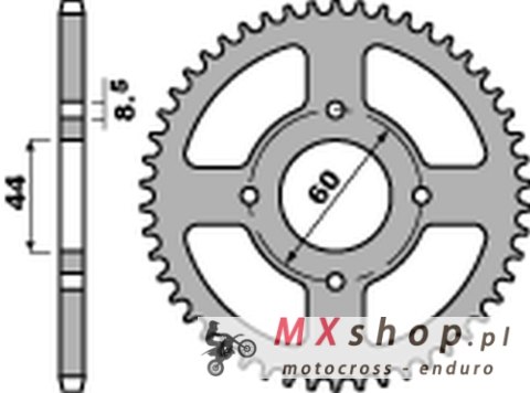 PBR ZĘBATKA TYLNA 832 52 F YAMAHA DT 50R '78-'95 (JTR832.52) (ŁAŃC. 420) - MOŻE BYĆ ZASTĄPIONA PRZEZ 4461 52 PBR ZĘBATKA TYLNA 832 52 F YAMAHA DT 50R '78-'95 (JTR832.52) (ŁAŃC. 420) - MOŻE BYĆ ZASTĄPIONA PRZEZ 4461 52