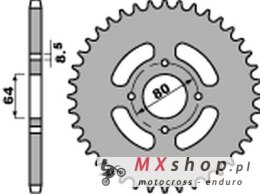 PBR ZĘBATKA TYLNA 838 46 F YAMAHA YBR 125 '05-'14, RD 125 '75-'81, DT 100 '76-'80 , JUNAK 125 (JTR838.46) (ŁAŃC.428)