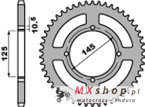 PBR ZĘBATKA TYLNA 857 48 C45 YAMAHA XT 600 '83-'89, XT 600Z TENERE '87-'89, XTZ 660 TENERE '91-'00, XV 125 VIRAGO '97-'01, XV 25 PBR ZĘBATKA TYLNA 857 48 C45 YAMAHA XT 600 '83-'89, XT 600Z TENERE '87-'89, XTZ 660 TENERE '91-'00, XV 125 VIRAGO '97-'01, XV 25