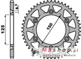 PBR ZĘBATKA TYLNA 899 41 C45 KTM SX/MXC/EXC 200 '98-'14, SX/EXC 150 '10-'22, EXC 125 '91-'16 (JTR897.41) (ŁAŃC. 520)