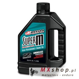 MAXIMA RACING OILS OLEJ 2T DO MIESZANKI DO DOZOWNIKA PÓŁSYNTETYCZNY SUPER M SMOKELESS INJECTOR 1 LITR (12) (AKC)