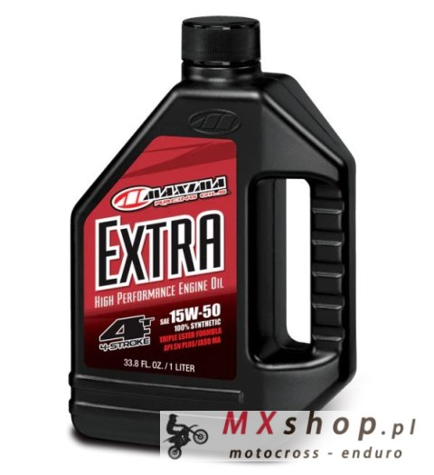 MAXIMA RACING OILS OLEJ SILNIKOWY EXTRA 15W50 100% SYNTHETIC 1 LITR (12) (AKC) MAXIMA RACING OILS OLEJ SILNIKOWY EXTRA 15W50 100% SYNTHETIC 1 LITR (12) (AKC)