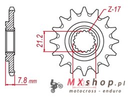 MTX PARTS ZĘBATKA PRZEDNIA HORNET 2320 13 HONDA CRF 250R '18-'23 SAMOOCZYSZCZAJĄCA (JTF1344.13SC) (ŁAŃC. 520)