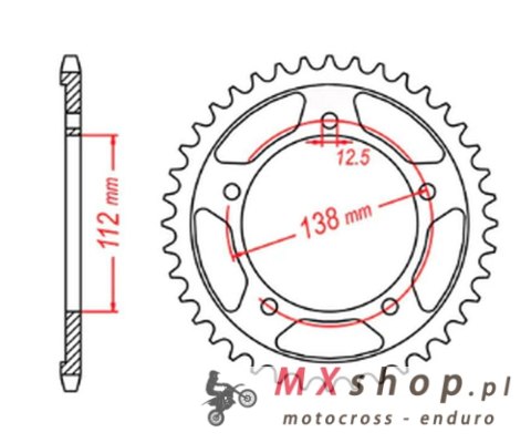 MTX PARTS ZĘBATKA TYLNA 4350 40 HONDA CB 500 '94-'03, CB 750F '93-'03 (JTR1332.40) (ŁAŃC. 525) MTX PARTS ZĘBATKA TYLNA 4350 40 HONDA CB 500 '94-'03, CB 750F '93-'03 (JTR1332.40) (ŁAŃC. 525)