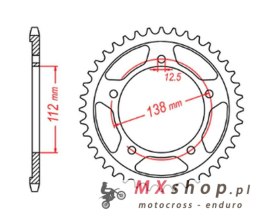 MTX PARTS ZĘBATKA TYLNA 4350 44 HONDA VT 600C SHADOW '90-'07 (JTR1332.44) (ŁAŃC. 525)