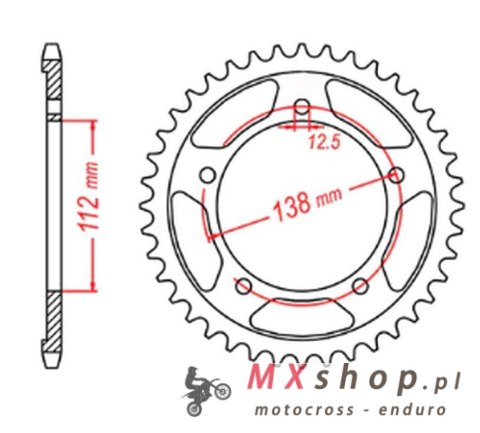 MTX PARTS ZĘBATKA TYLNA 4357 43 HONDA CB 600 HORNET '07-'13, CBR 600F '97-'98, '11-'14, CBF 600 '04-'07 (JTR1304.43) (ŁAŃC. 525) MTX PARTS ZĘBATKA TYLNA 4357 43 HONDA CB 600 HORNET '07-'13, CBR 600F '97-'98, '11-'14, CBF 600 '04-'07 (JTR1304.43) (ŁAŃC. 525)