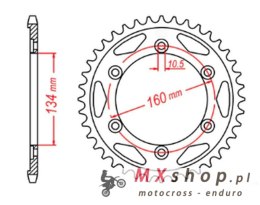 MTX PARTS ZĘBATKA TYLNA 4399 40 HONDA CBR 1000 RR '04-'05, VTR 1000SP1/SP2 '00-'06 (JTR1306.40) (ŁAŃC. 530)