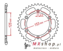 MTX PARTS ZĘBATKA TYLNA 4547 54 HONDA XR 125L '03-'07 (JD19) (JTR1258.54) (ŁAŃC. 428)