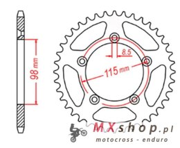 MTX PARTS ZĘBATKA TYLNA 4552 48 KTM SX 65 '12-'18 (JTR894.48) (ŁAŃC. 420)