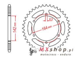 MTX PARTS ZĘBATKA TYLNA 4589 44 HYOSUNG GT 650 '04-'15 (JTR1074.44) (ŁAŃC. 525)