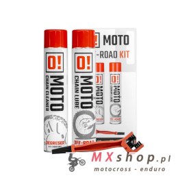 OMOTO OFF ROAD CHAIN CARE AND PROTECTION ZESTAW DO CZYSZCZENIA I SMAROWANIA ŁAŃCUCHA 2+1 ZESTAW Z SZCZOTKĄ (2 X 750ML) (O!MOTO) 