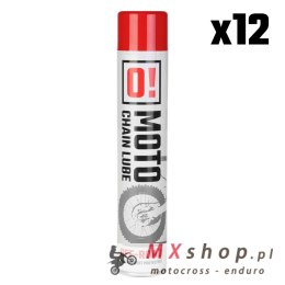 OMOTO ZESTAW 12 SZTUK SPRAY SMAR DO ŁAŃCUCHA 750ML OFF ROAD O! CHAIN LUBE (O!MOTO) (OLE-023) (PAKIET 12 SZTUK)