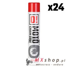 OMOTO ZESTAW 24 SZTUKI SPRAY SMAR DO ŁAŃCUCHA 750ML ROAD O! CHAIN LUBE (O!MOTO) (OLE-006) (PAKIET 24 SZTUKI)