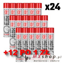 OMOTO ZESTAW 36 SZTUK SPRAY SMAR DO ŁAŃCUCHA 750ML OFF ROAD O! CHAIN LUBE + 12 SZTUK PO 1 ZŁ SPRAY SMAR DO ŁAŃCUCHA 750ML OFF RR