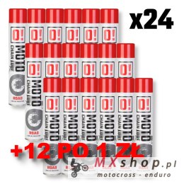 OMOTO ZESTAW 36 SZTUK SPRAY SMAR DO ŁAŃCUCHA 750ML ROAD O! CHAIN LUBE + 12 SZTUK PO 1 ZŁ SPRAY SMAR DO ŁAŃCUCHA 750ML ROAD O! CH