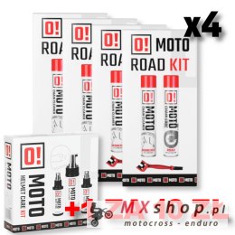 OMOTO ZESTAW 4+1 DO CZYSZCZENIA I SMAROWANIA ŁAŃCUCHA ROAD O! CHAIN CARE AND PROTECTION 2+1 ZESTAW Z SZCZOTKĄ + OMOTO ZESTAW DO 