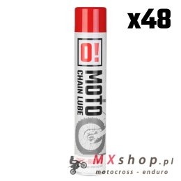 OMOTO ZESTAW 48 SZTUK SPRAY SMAR DO ŁAŃCUCHA 750ML OFF ROAD O! CHAIN LUBE (O!MOTO) (OLE-023) (PAKIET 48 SZTUK)