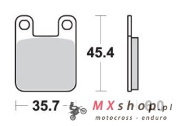 SBS KLOCKI HAMULCOWE KH115 CERAMIC KOLOR CZARNY PASUJE DO YAMAHA DT50R '04-, TZR50 '03-, TOMOS