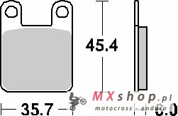 SBS KLOCKI HAMULCOWE KH115 MAXI CARBON CARBON TECH KOLOR CZARNY PASUJE DO: YAMAHA DT50 `04-, TZR 50 `03,