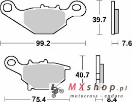 SBS PROMOCJA KLOCKI HAMULCOWE KH230 / KH396 STREET STANDART CERAMIC SUZUKI AN 150 '98-'01, AN 125 '94-'05, UC 125/150 '99-'02, U