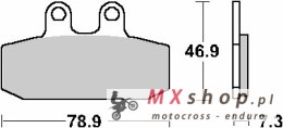 SBS PROMOCJA KLOCKI HAMULCOWE KH256 STREET STANDART CERAMIC APRILIA ATLANTIC 500 '02-'05, LEONARDO 125/150 '99-'06, SCARABEO 125