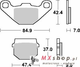 SBS PROMOCJA KLOCKI HAMULCOWE KH83 STREET STANDART CERAMIC APRILIA RS4 50 '12-'19, PIAGGIO VESPA NRG 50 '06-'16, SUZUKI AH 50/80