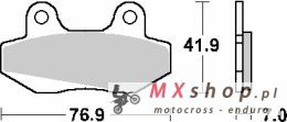 SBS PROMOCJA KLOCKI HAMULCOWE KH86 STREET STANDART CERAMIC MITO 50 '99-'06, STELLA 125 '97-'08, HONDA NS-1 50 '91-'94, MBX 50 '8