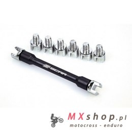 SCAR RACING KLUCZ DO SZPRYCH Z WYMIENNYMI KOŃCÓWKAMI (5,4/5,6/5,8/6,0/6,2/6,4/6,6/6,8MM)