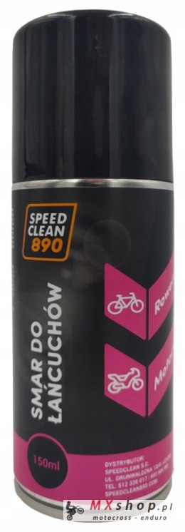 SPEEDCLEAN 890 SMAR DO ŁAŃCUCHA MOTOCYKLOWEGO I ROWEROWEGO W SPRAYU POJEMNOŚĆ 150ML
