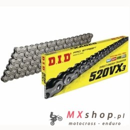 DID 520VX3-118 ŁAŃCUCH NAPĘDOWY (118 OGNIW) X-RING (OTWARTY + ZAPINKA)