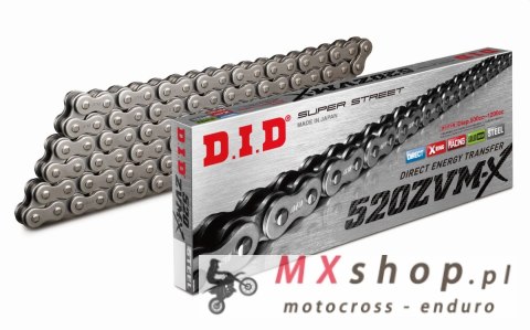 DID 520ZVMX-110 ŁAŃCUCH NAPĘDOWY (110 OGNIW) X-RING (OTWARTY + ZAKUWKA)