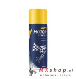 MANNOL MOTO STARTER (SAMOSTART - UŁATWIA ROZRUCH SILNIKA) SPRAY 450ML (9669) (12)