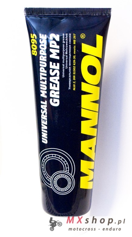 MANNOL MP2 UNIVERSAL MULTIPURPOSE 230G UNIWERSALNY SMAR LITOWY (WODOODPORNY) ZIELONY (8095) (35) MANNOL MP2 UNIVERSAL MULTIPURPOSE 230G UNIWERSALNY SMAR LITOWY (WODOODPORNY) ZIELONY (8095) (35)