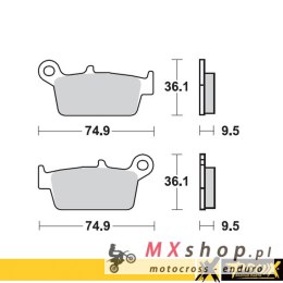 PROX KLOCKI HAMULCOWE KH131 HONDA CR 125/250/500 '87-01, YAMAHA YZ 125/250 '98-02