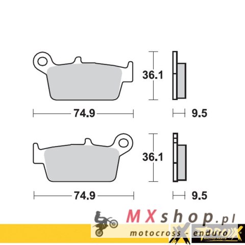 PROX KLOCKI HAMULCOWE KH131 HONDA CR 125/250/500 '87-01, YAMAHA YZ 125/250 '98-02 PROX KLOCKI HAMULCOWE KH131 HONDA CR 125/250/500 '87-01, YAMAHA YZ 125/250 '98-02