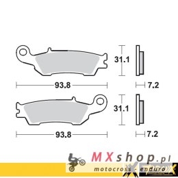 PROX KLOCKI HAMULCOWE KH450 YAMAHA YZ 125/250/250F/450F '08-16 PRZÓD
