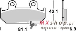 SBS KLOCKI HAMULCOWE KH121 STREET PERFORMANCE (EXCEL) SINTER KOLOR ZŁOTY