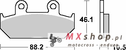 SBS KLOCKI HAMULCOWE KH124/2 STREET STANDART CERAMIC KOLOR CZARNY