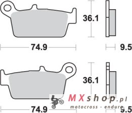 SBS KLOCKI HAMULCOWE KH131 OFF-ROAD SINTER KOLOR ZŁOTY