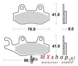SBS KLOCKI HAMULCOWE KH135 / KH214 STREET PERFORMANCE (EXCEL) SINTER KOLOR ZŁOTY