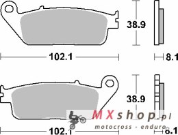 SBS KLOCKI HAMULCOWE KH142 / KH226 MAXI CARBON TECH KOLOR CZARNY