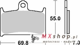 SBS KLOCKI HAMULCOWE KH145 / KH236 STREET STANDART CERAMIC SUZUKI GSF 1200 BANDIT '97-'00, RF 900 '94-'97 KOLOR CZARNY