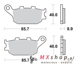 SBS KLOCKI HAMULCOWE KH174 HONDA CRF 1000/1100 L AFRICA TWIN '16-'20 TYŁ/TYLNE STREET PERFORMANCE (EXCEL) SINTER KOLOR ZŁOTY