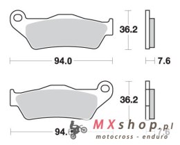 SBS KLOCKI HAMULCOWE KH181 OFF-ROAD RACING SINTER KOLOR ZŁOTY
