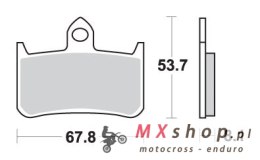 SBS KLOCKI HAMULCOWE KH187 STREET PERFORMANCE (EXCEL) SINTER HONDA RS 250R '91-'92, RVF 400RR '90-'96 KOLOR ZŁOTY