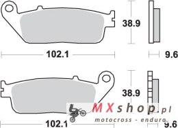 SBS KLOCKI HAMULCOWE KH196 STREET PERFORMANCE (EXCEL) SINTER KOLOR ZŁOTY PASUJE DO: HONDA CB 500, CTX 700, NC 750, VT 750, XL 60