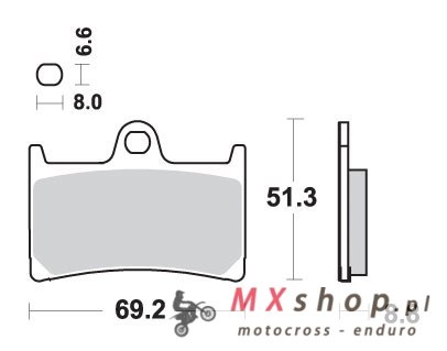 SBS KLOCKI HAMULCOWE KH252 / KH380 RACING DUAL CARBON KOLOR CZARNY