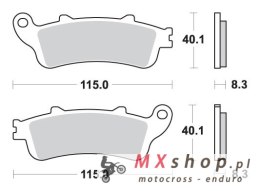SBS KLOCKI HAMULCOWE KH261 / KH281 STREET PERFORMANCE (EXCEL) SINTER KOLOR ZŁOTY PASUJE DO: HONDA CBR1000RR, XL1000VAR, VFR800 T